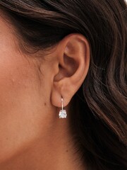 Simply Silver Silver Tone Cubic Zirconia French Hook Earrings - Image 2 of 3