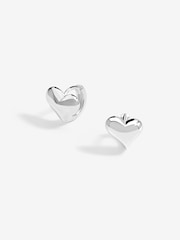Simply Silver Silver Tone 925 Polished Heart Huggie Hoop Earrings - Image 3 of 3