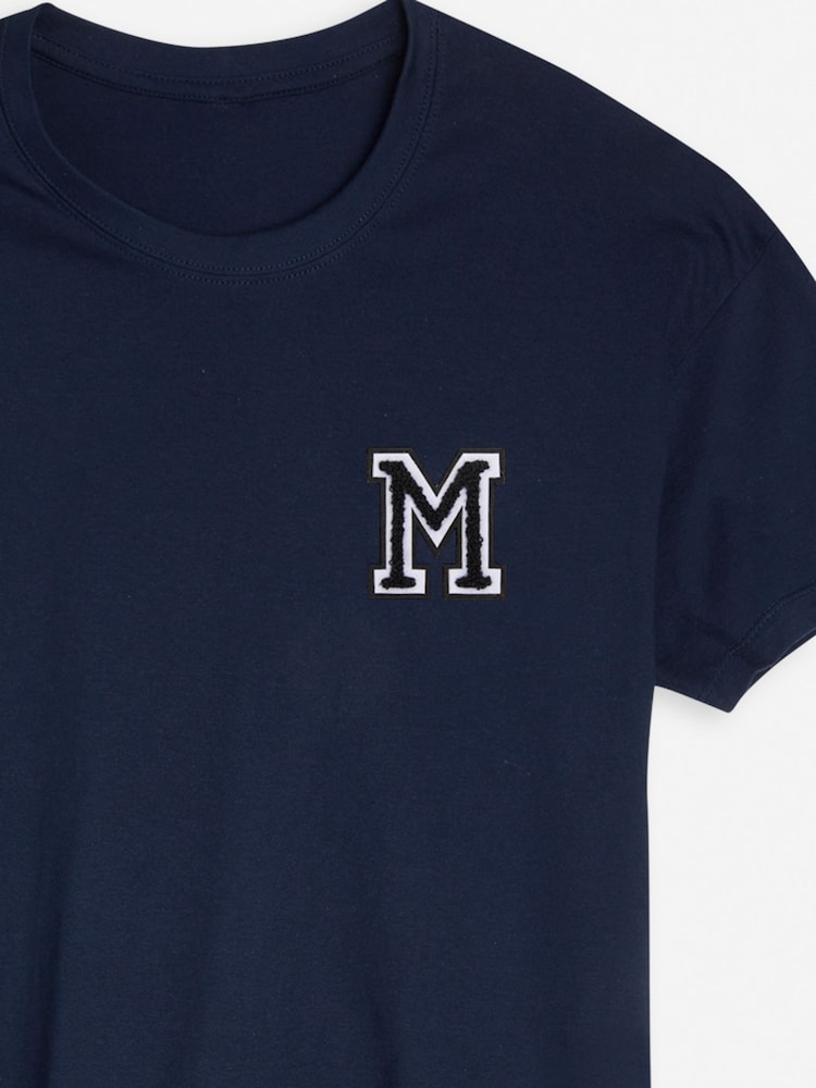 Alphabet Women Blue Personalised Monogram Matching Pyjamas - Image 2 of 3