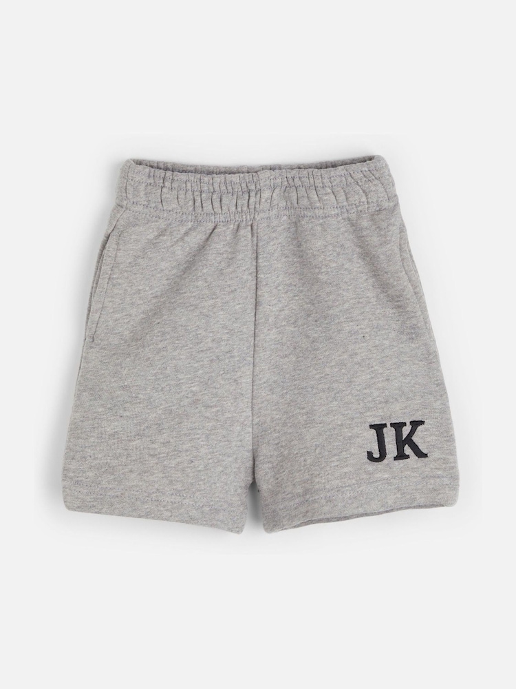 Dollymix Baby Grey Personalised Shorts - Image 1 of 4 Dollymix Baby Grey Personalised Shorts - Image 1 of 4