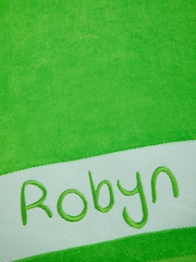 Dollymix Green Personalised Kids 100% Cotton Beach Towel - Image 3 of 3