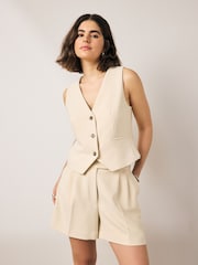 White Sleeveless Waistcoat - Image 1 of 1