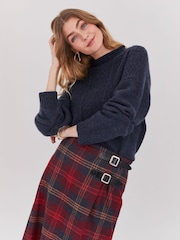 Celtic & Co. Blue British Wool Gansey Jumper - Image 2 of 8