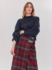 Celtic & Co. Blue British Wool Gansey Jumper - Image 3 of 8