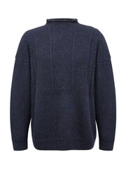 Celtic & Co. Blue British Wool Gansey Jumper - Image 4 of 8