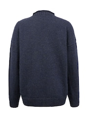 Celtic & Co. Blue British Wool Gansey Jumper - Image 5 of 8