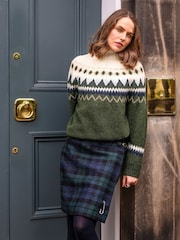 Celtic & Co. Green Diamond Fair Isle Jumper - Image 1 of 6