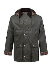 Celtic & Co. Mens Green Grown Sleeve Waxed 100% Cotton Jacket - Image 4 of 8