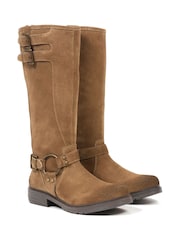 Celtic & Co. Stirrup Strap Knee High Brown Boots - Image 4 of 6