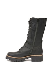 Celtic & Co. Strap Detail Mid Calf Black Boots - Image 3 of 7