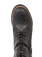 Celtic & Co. Strap Detail Mid Calf Black Boots - Image 7 of 7