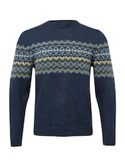 Celtic & Co. Mens Blue Fair Isle Jumper - Image 4 of 5