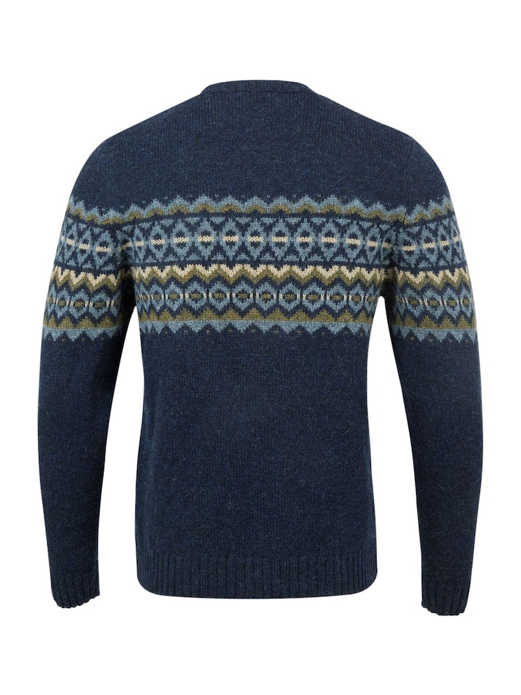 Celtic & Co. Mens Blue Fair Isle Jumper - Image 5 of 5