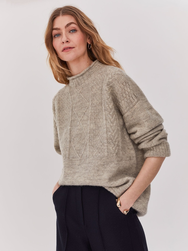 Celtic & Co. Natural British Wool Gansey Jumper - Image 1 of 4