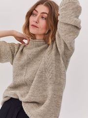 Celtic & Co. Natural British Wool Gansey Jumper - Image 3 of 4