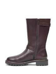 Celtic & Co. Mid Calf Biker Brown Boots - Image 2 of 6