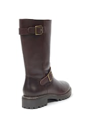 Celtic & Co. Mid Calf Biker Brown Boots - Image 4 of 6