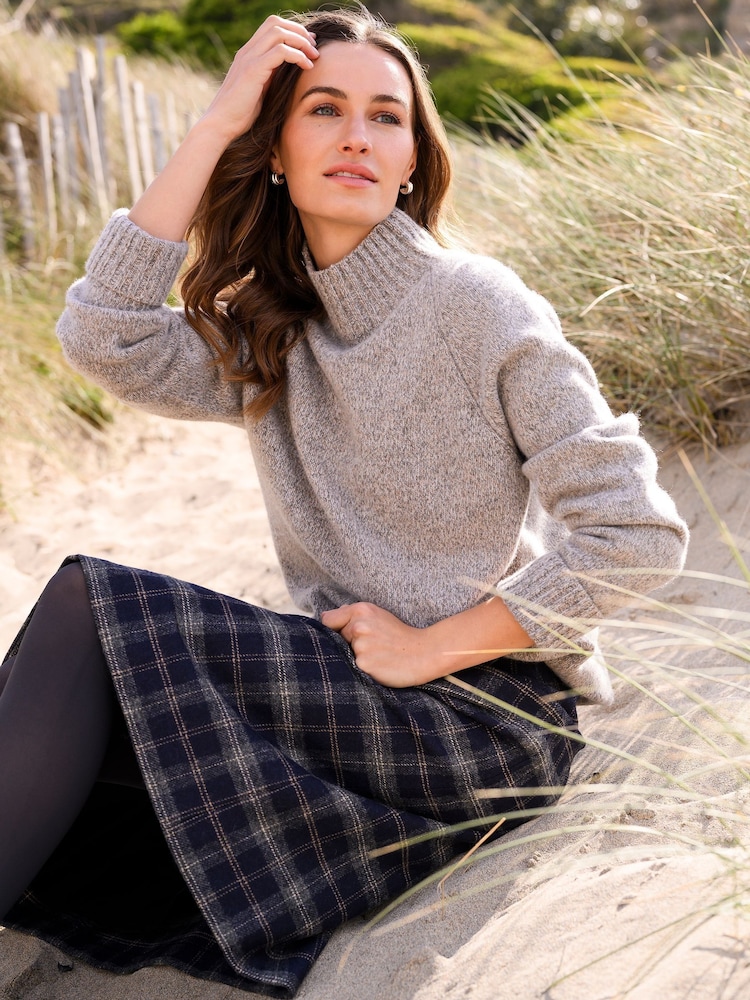 Celtic & Co. Natural Supersoft Funnel Neck Jumper - Image 2 of 6