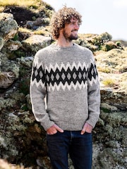 Celtic & Co. Mens Natural British Wool Fair Isle Jumper - Image 1 of 6