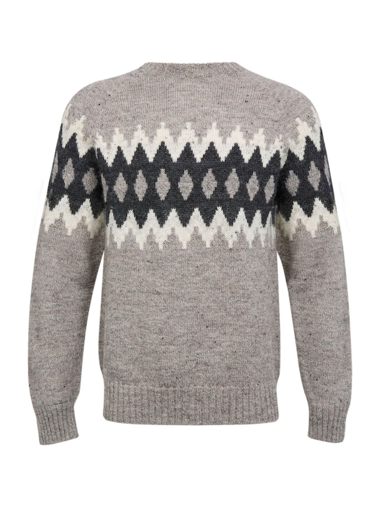 Celtic & Co. Mens Natural British Wool Fair Isle Jumper - Image 2 of 6