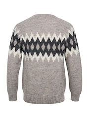 Celtic & Co. Mens Natural British Wool Fair Isle Jumper - Image 3 of 6
