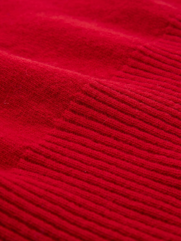 Celtic & Co. Red Geelong Roll Neck Knee Length Dress - Image 5 of 5