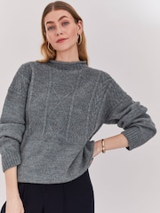Celtic & Co. Blue British Wool Gansey Jumper - Image 3 of 8