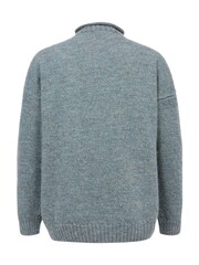 Celtic & Co. Blue British Wool Gansey Jumper - Image 6 of 8