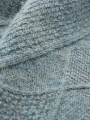 Celtic & Co. Blue British Wool Gansey Jumper - Image 7 of 8