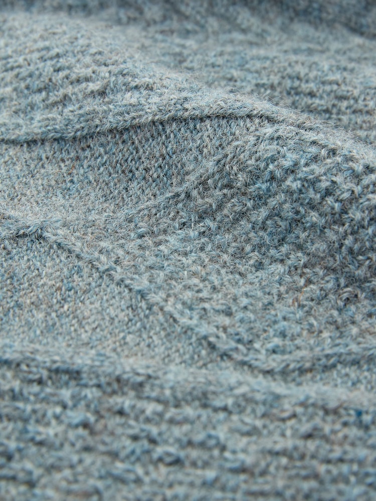 Celtic & Co. Blue British Wool Gansey Jumper - Image 8 of 8