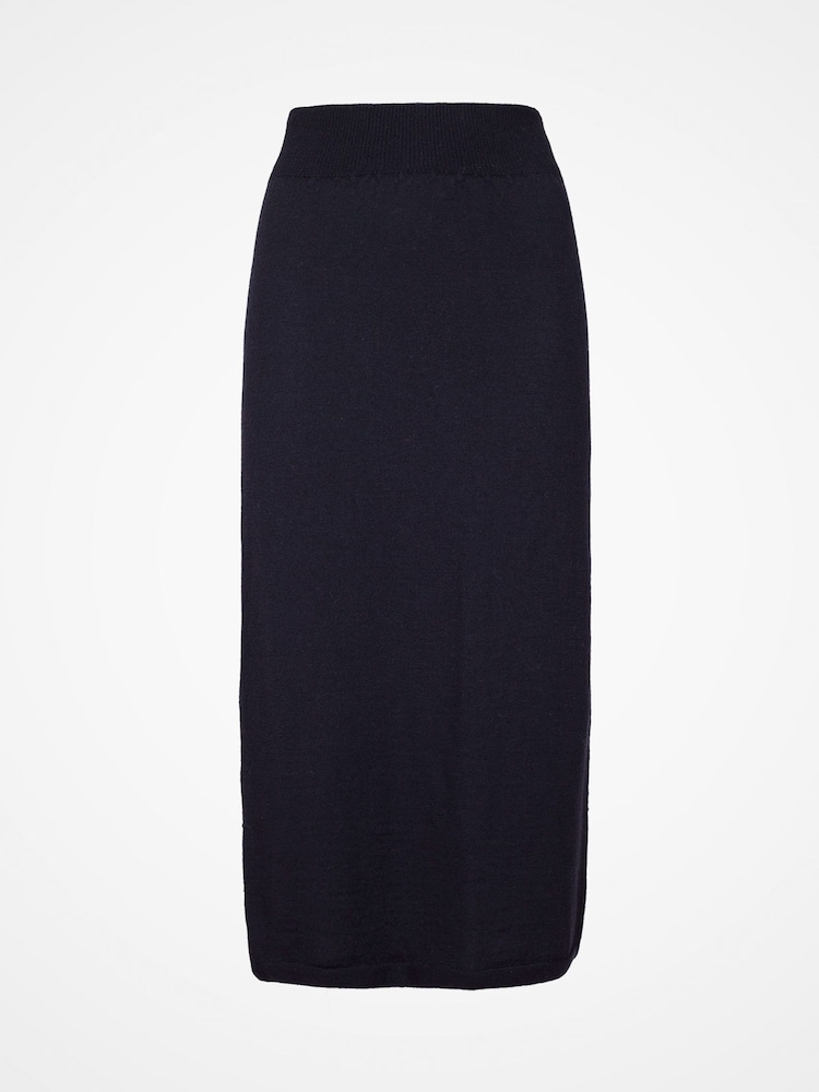 Celtic & Co. Blue Merino Midi Skirt - Image 2 of 3