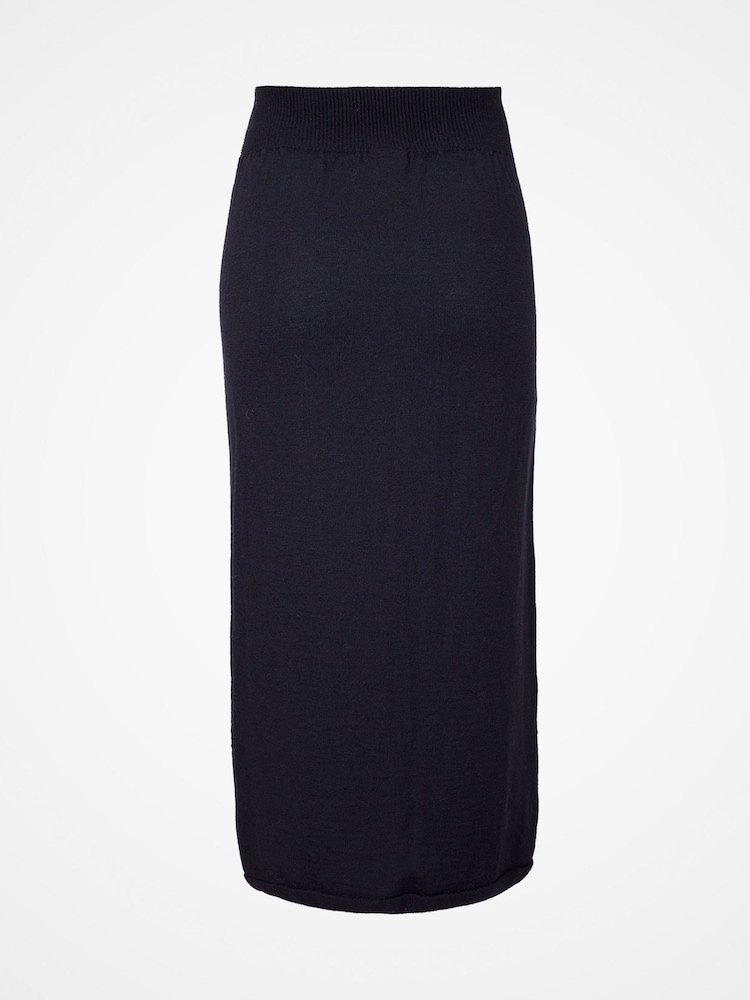 Celtic & Co. Blue Merino Midi Skirt - Image 3 of 3