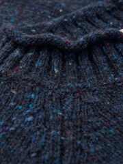 Celtic & Co. Blue Donegal Mock Neck Jumper - Image 5 of 6