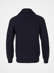 Celtic & Co. Mens Blue Ribbed Zip Cardigan - Image 2 of 3