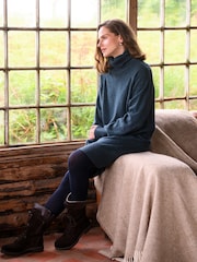 Celtic & Co. Blue Geelong Roll Neck Knee Length Dress - Image 1 of 5
