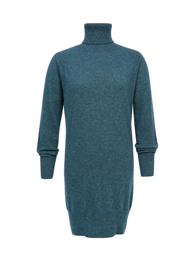 Celtic & Co. Blue Geelong Roll Neck Knee Length Dress - Image 2 of 5