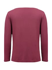 Celtic & Co. Red Drapey Cowl Neck Jersey Top - Image 4 of 6