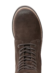 Celtic & Co. Leather & Sheepskin Lace Up Calf Brown Boots - Image 7 of 7