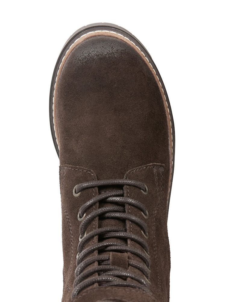 Celtic & Co. Leather & Sheepskin Lace Up Calf Brown Boots - Image 7 of 7