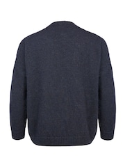 Celtic & Co. Blauer Gansey-Pullover aus britischer Wolle für Herren - Bild 5 von 7