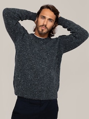 Celtic & Co. Mens Grey Donegal Crew Neck Jumper - Image 2 of 5