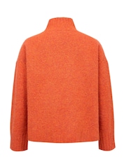 Overwashed Slouch Funnel Neck Jumper - Image 4 of 7