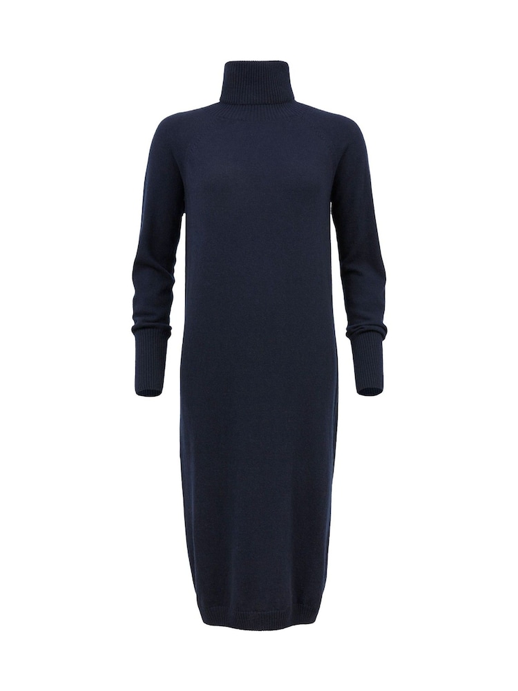 Celtic & Co. Blue Supersoft Midi Roll Neck Dress - Image 2 of 6