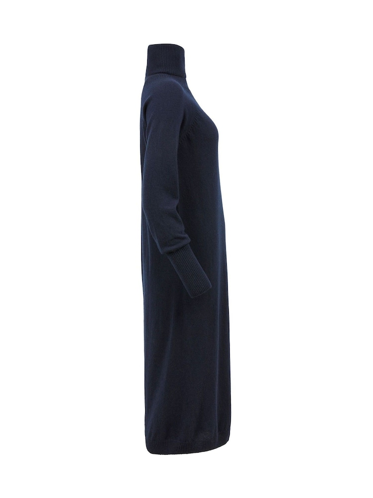 Celtic & Co. Blue Supersoft Midi Roll Neck Dress - Image 6 of 6