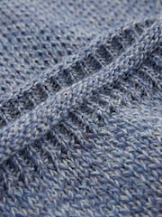 Celtic & Co. Mens Blue Texured Stitch Crew Jumper - Image 4 of 5