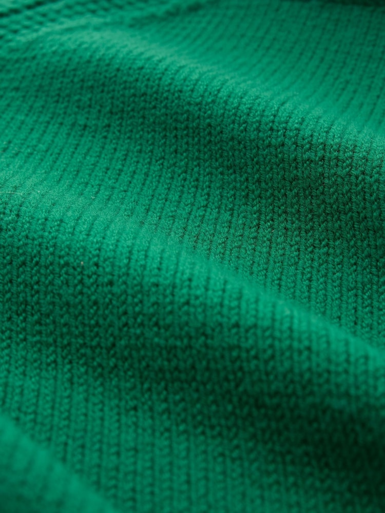 Celtic & Co. Green Merino Ribbed Detail Roll Neck Jumper - Image 5 of 5