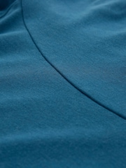 Celtic & Co. Blaues Oberteil aus Wollmischung mit Wasserfallausschnitt - Bild 6 von 6