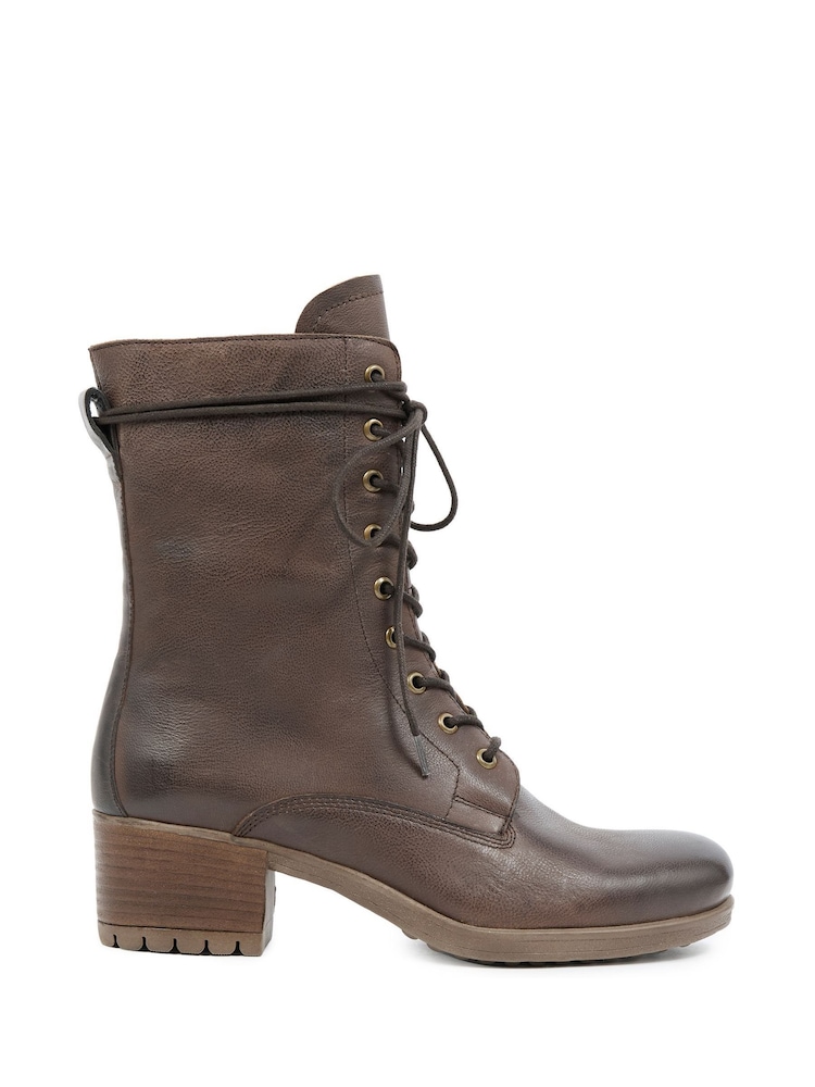 Celtic & Co. Block Heel Derby Brown Boots - Image 7 of 7