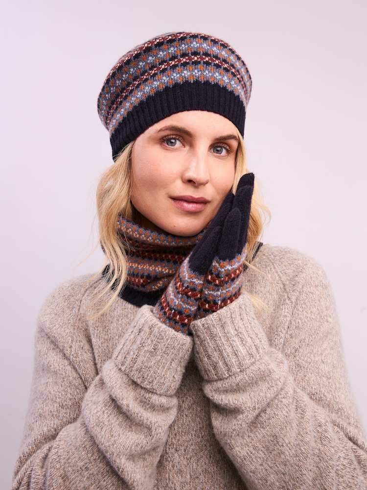 Celtic & Co. Blue Lambswool FairIsle Pattern Snood - Image 1 of 1