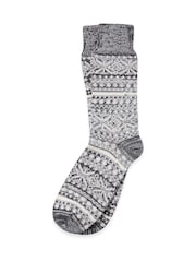 Celtic & Co. Mens Merino Cotton Fair Isle Socks - Image 1 of 2